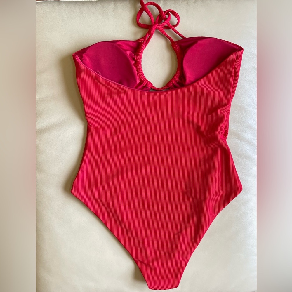 Beach Riot Phoenix Halter One-Piece Swimsuit; Color: Red; Size: Large - Picture 10 of 16
